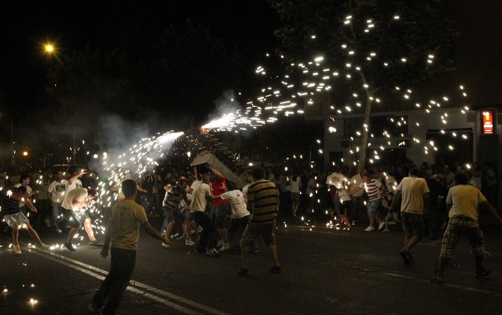 Toro de fuego en la celebración de la Pandorga de Ciudad Real